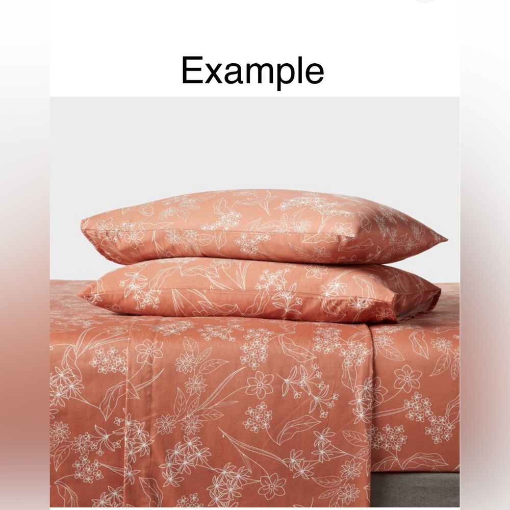 😈 Room Essentials Terracotta Floral Sheet Set (4)